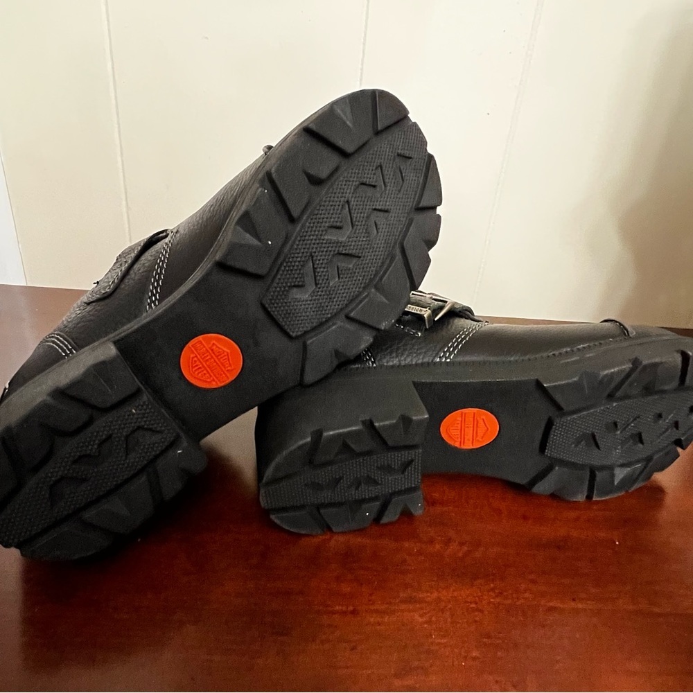 Harley-Davidson vintage Tatum Leather Chunky Moto Shoes Loafers - NWOT Y2K - Picture 11 of 12